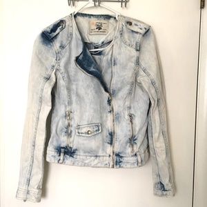 Zara acid wash denim jacket